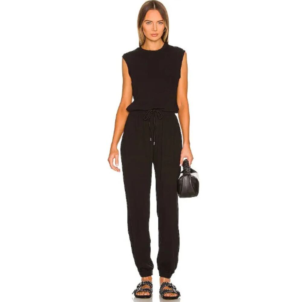 ATM High Torsion Sleeveless Jumpsuit Black Sleeveless Size Medium comfort ankle